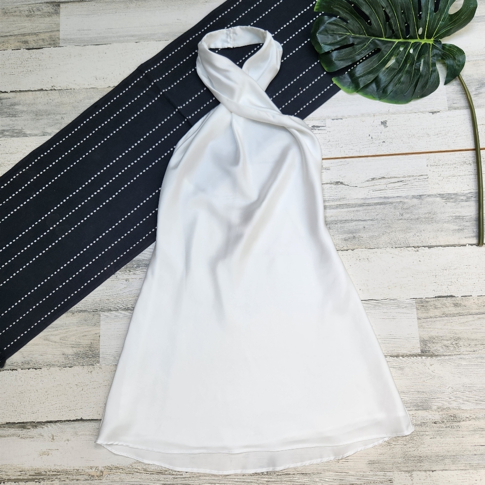 Show Me Your MuMu White Halter Mini Dress - Picture 3 of 7